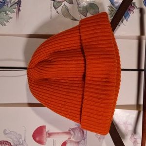 Knit Orange Beanie